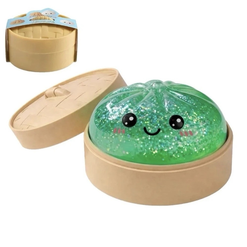 Mystery Squishy Bun Dumpling ,  Glitter , ✨ Green NEW IN BOX